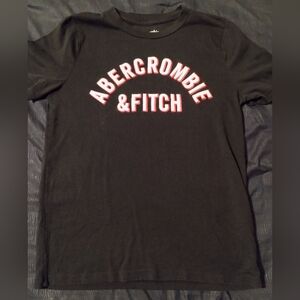 Abercrombie & Fitch Baby Tee Navy with Red and White Logo Kids 13/14